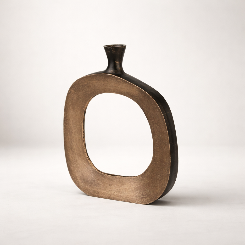 Rovian Bronze Aluminum Vase Set