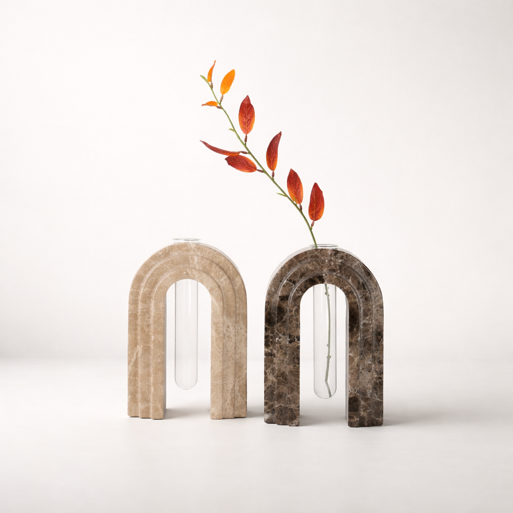 Ruvin Marble Arch Vase Set