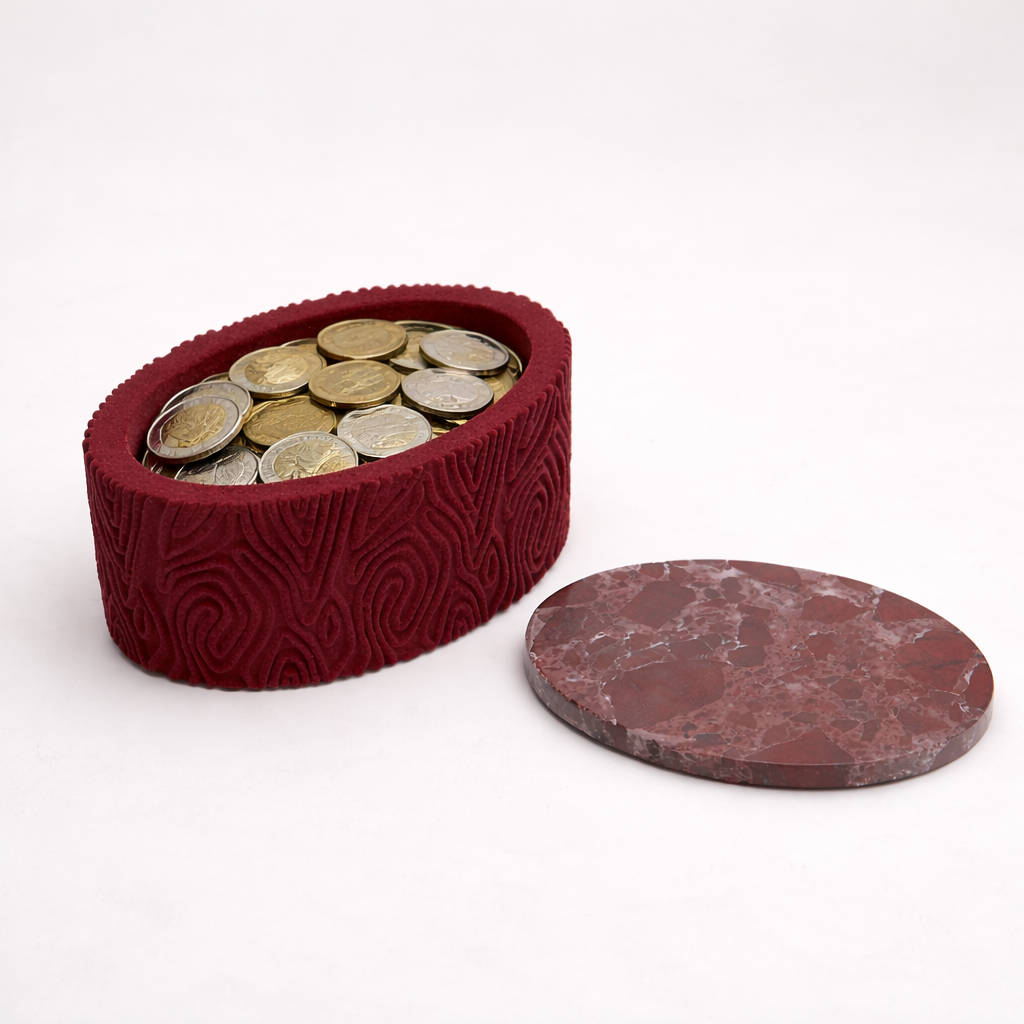 Rovan Resin Marble Fabric Box