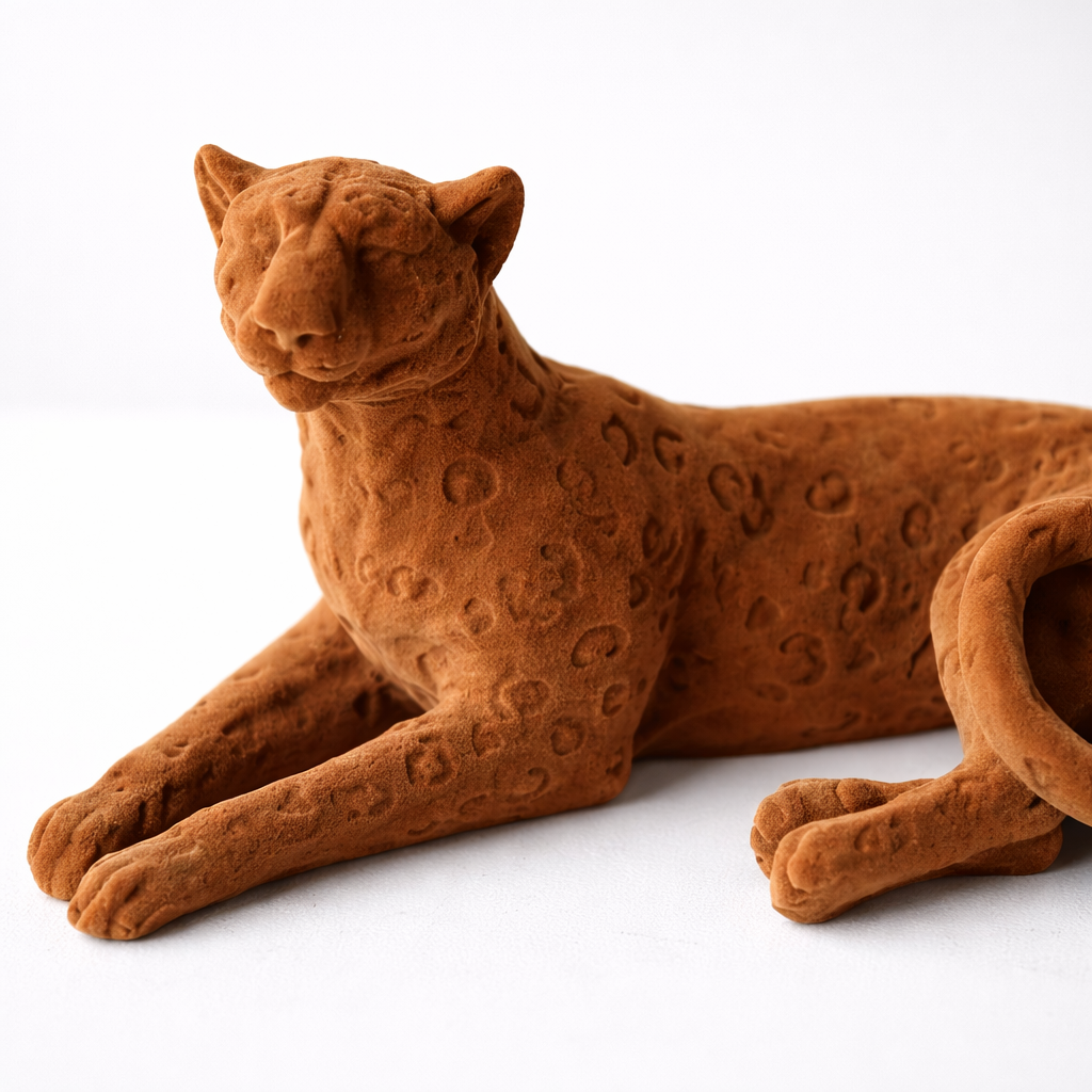 Sorrel Brown Resin Panther Sculpture