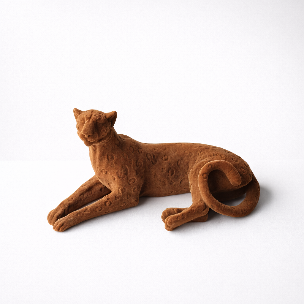 Sorrel Brown Resin Panther Sculpture