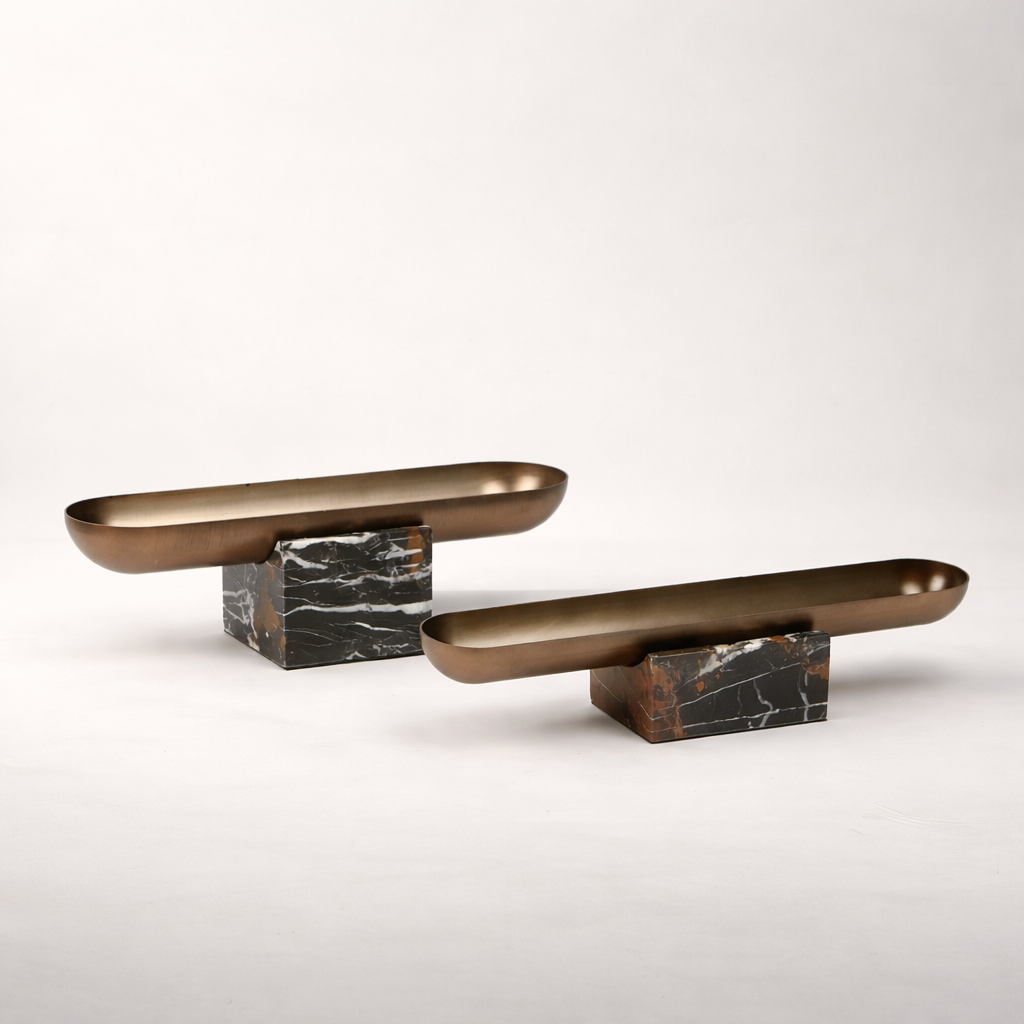 Serrin Marble Stainless Steel Tray