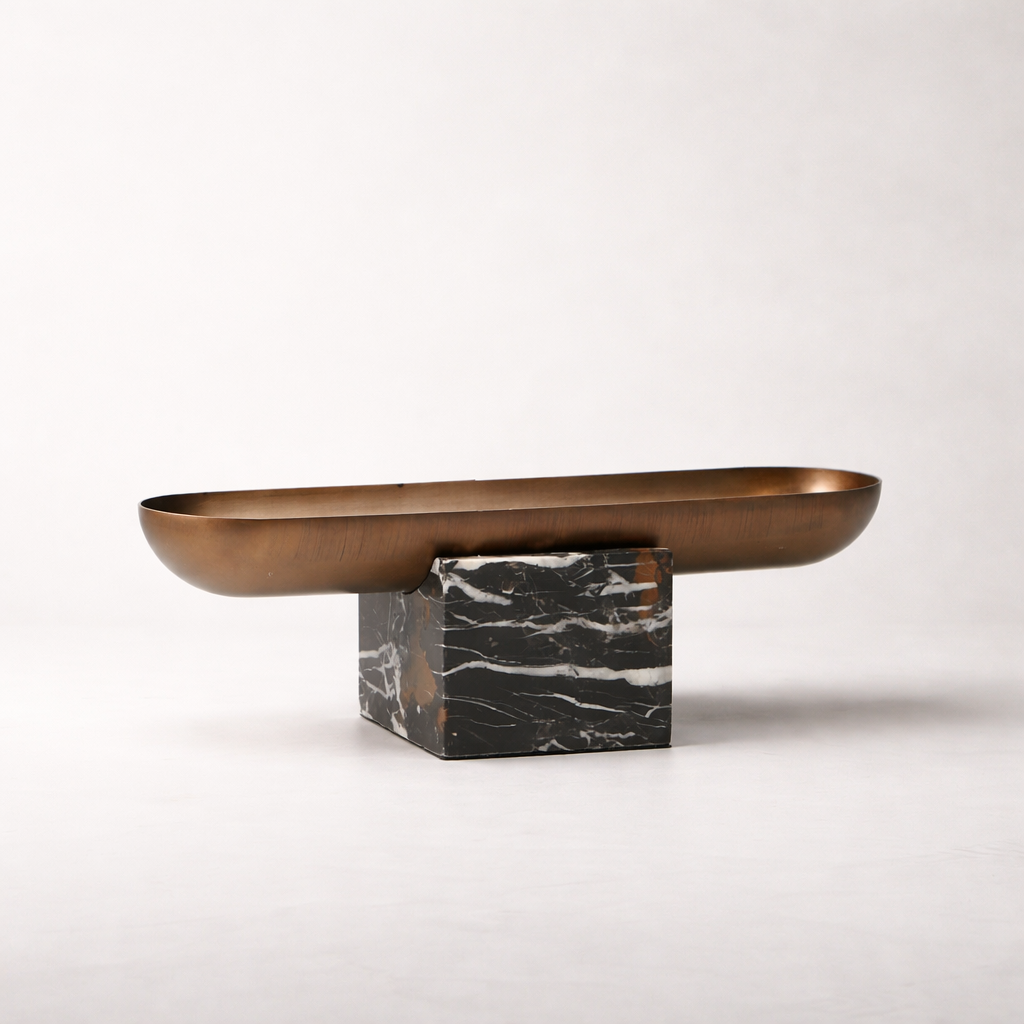 Serrin Marble Stainless Steel Tray