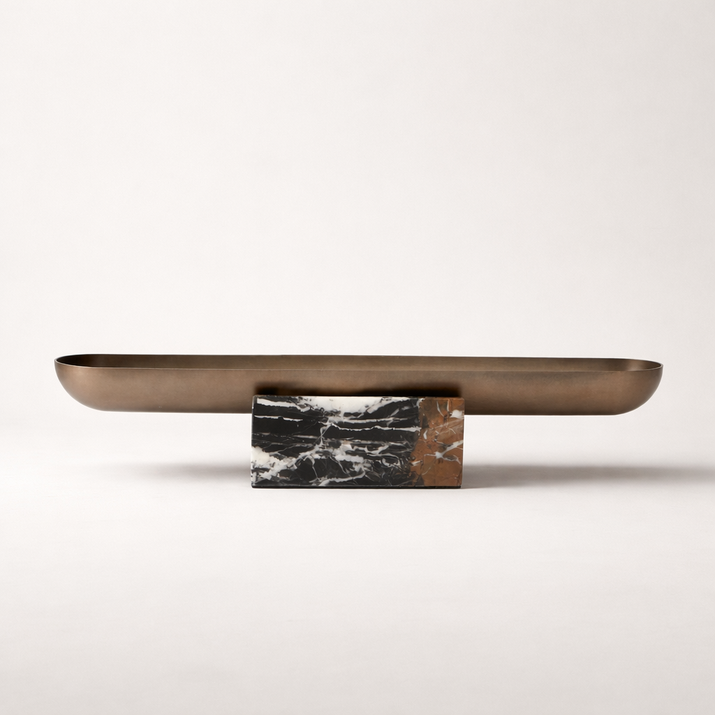 Serrin Marble Stainless Steel Tray