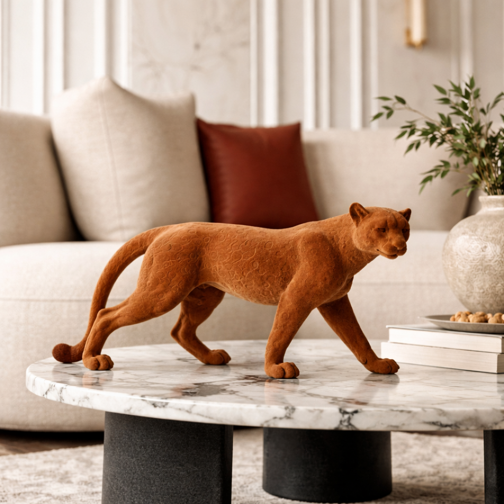 Tavion Brown Resin Walking Panther