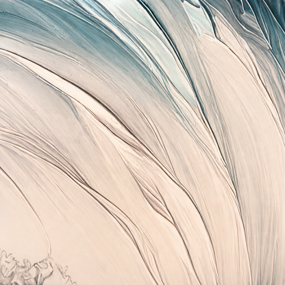 Tidal Elegance in Crystal Porcelain Painting