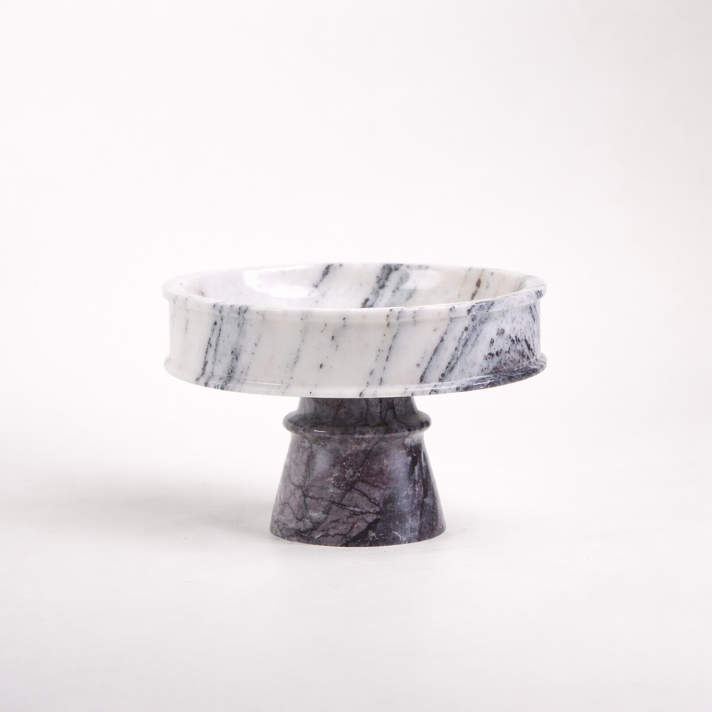 White Marble Pedestal Bowl