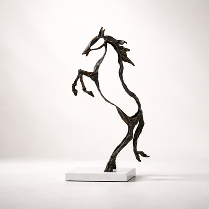 Zephyr Alloy Marble Horse Sculpture
