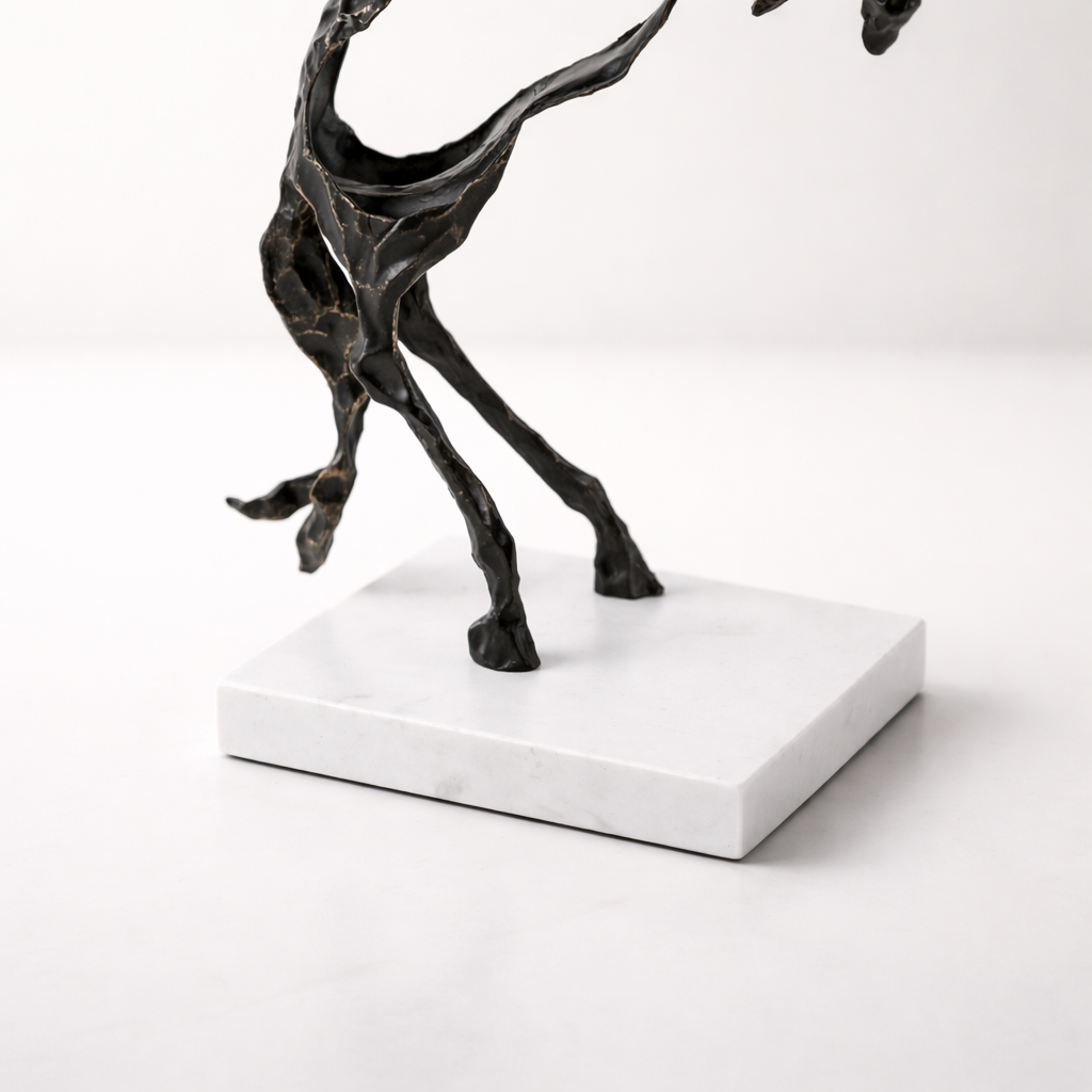 Zephyr Alloy Marble Horse Sculpture