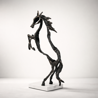 Zephyr Alloy Marble Horse Sculpture