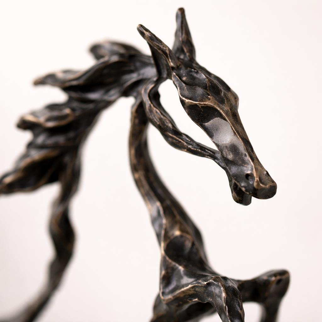 Zephyr Alloy Marble Horse Sculpture