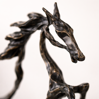 Zephyr Alloy Marble Horse Sculpture