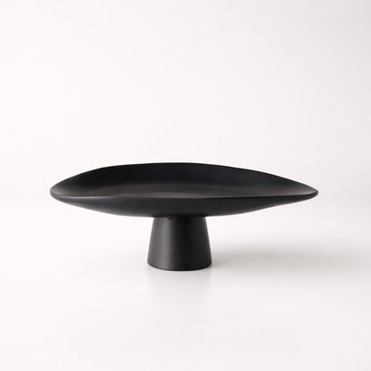 Ardyn Black Resin Pedestal Tray Set