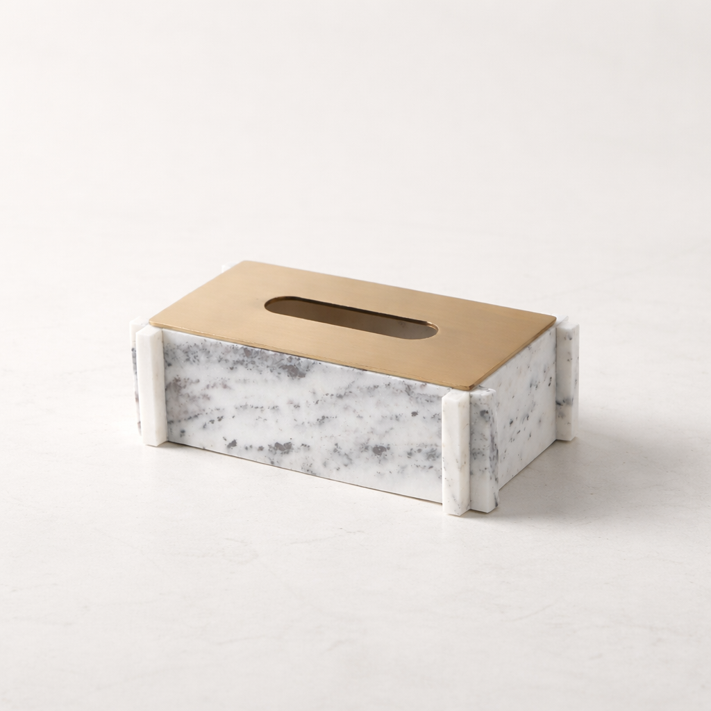 Alvor Marble Iron Tissue Box