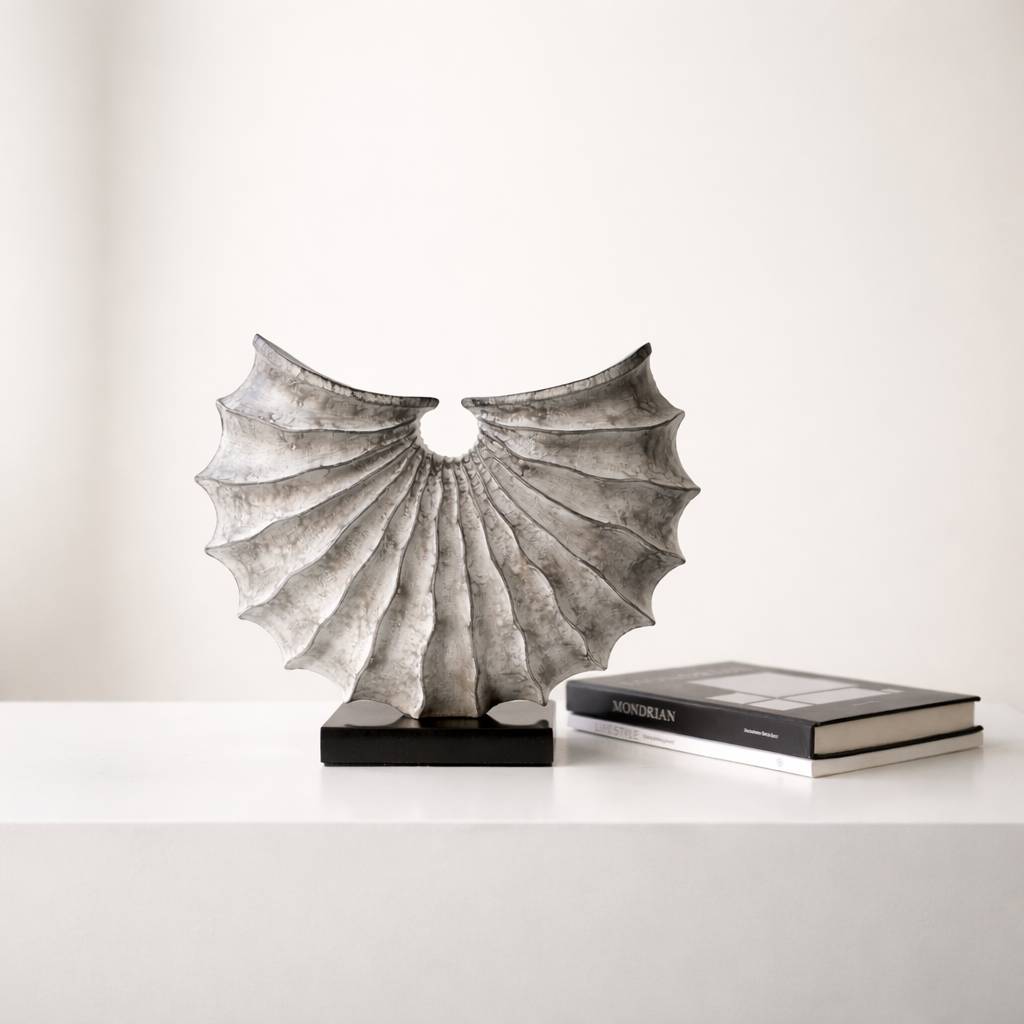 Arvian Silver Resin Wing Sculpture