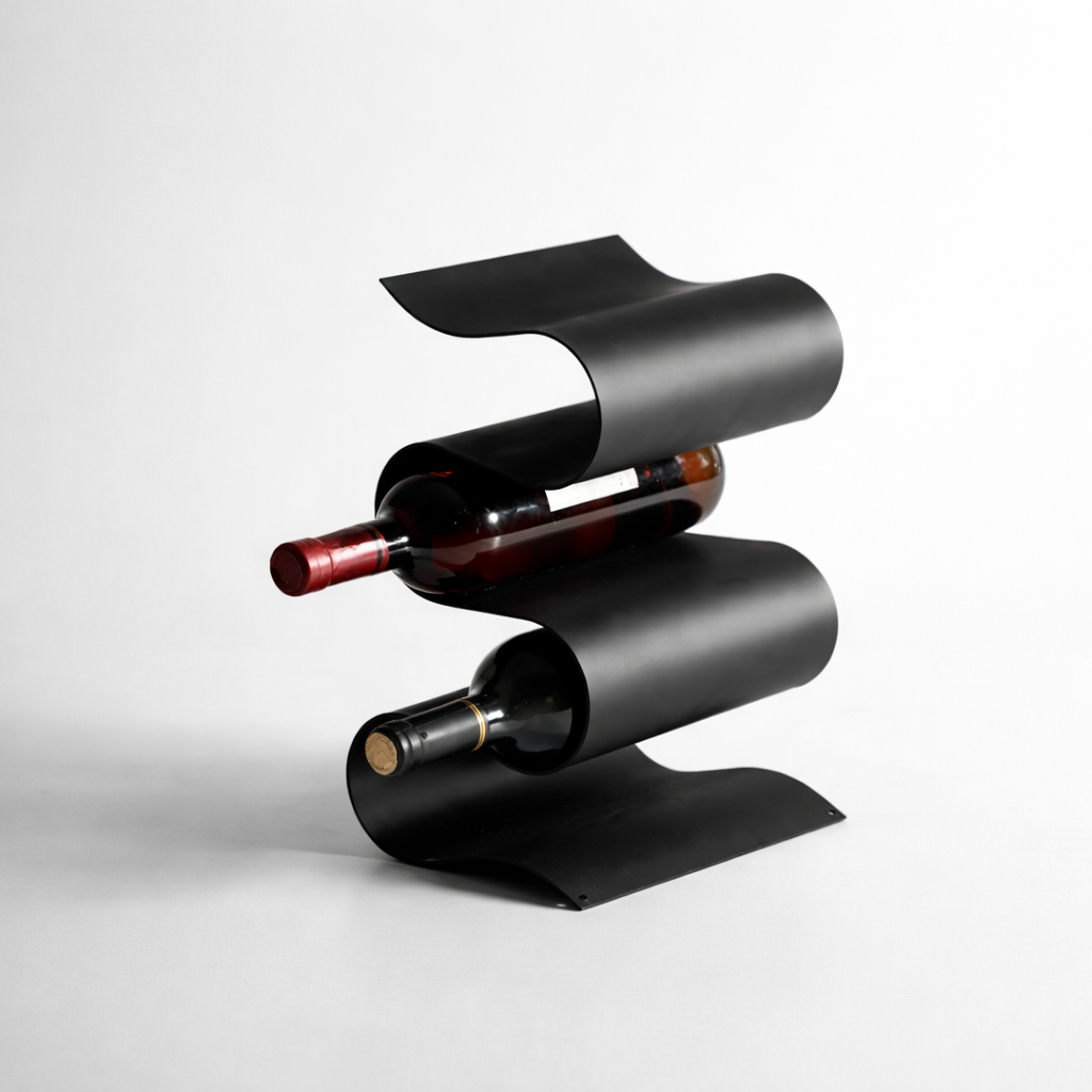 Matt Black Aluminum Wine Holder